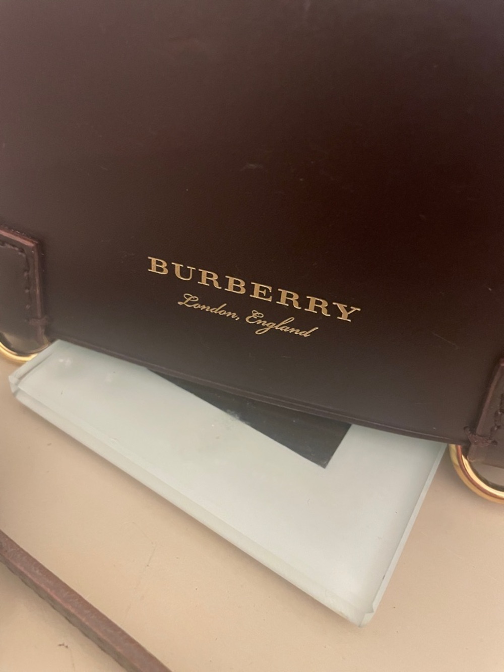 Burberry Baby Bridle Leather Crossbody with Gold Hardware - Picture 3 of 6